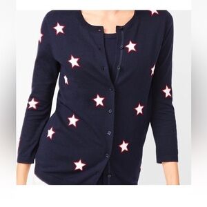 Talbots Star Print Cardigan 4th of July